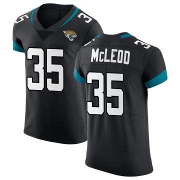 Men's Jacksonville Jaguars ＃35 Jalen McLeod Black Elite Vapor Untouchable Jersey