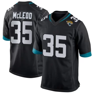 Men's Jacksonville Jaguars ＃35 Jalen McLeod Black Game Jersey