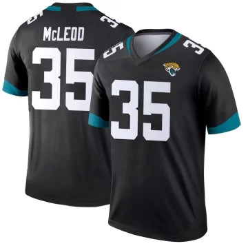 Men's Jacksonville Jaguars ＃35 Jalen McLeod Black Legend Jersey