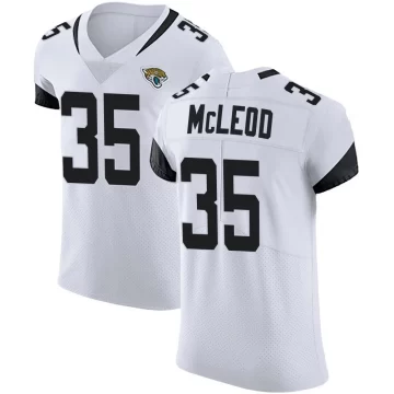Men's Jacksonville Jaguars ＃35 Jalen McLeod White Elite Vapor Untouchable Road Jersey
