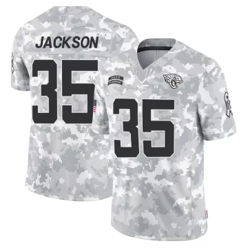 Men's Jacksonville Jaguars ＃35 Matthew Jackson Arctic Camo Limited 2024 Salute to Service Jersey