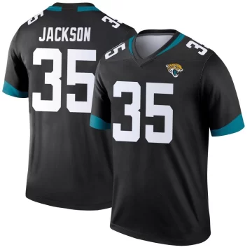 Men's Jacksonville Jaguars ＃35 Matthew Jackson Black Legend Jersey
