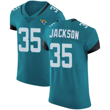 Men's Jacksonville Jaguars ＃35 Matthew Jackson Teal Elite Vapor Untouchable Alternate Jersey