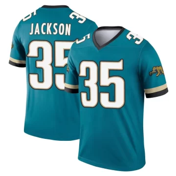 Men's Jacksonville Jaguars ＃35 Matthew Jackson Teal Legend Prowler Throwback Jersey