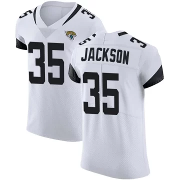 Men's Jacksonville Jaguars ＃35 Matthew Jackson White Elite Vapor Untouchable Road Jersey
