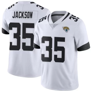 Men's Jacksonville Jaguars ＃35 Matthew Jackson White Limited Vapor Untouchable Jersey