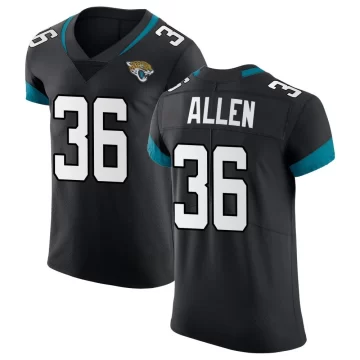 Men's Jacksonville Jaguars ＃36 LeQuint Allen Black Elite Vapor Untouchable Jersey