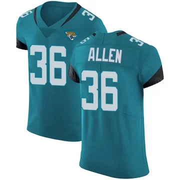 Men's Jacksonville Jaguars ＃36 LeQuint Allen Teal Elite Vapor Untouchable Alternate Jersey