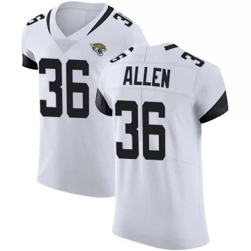 Men's Jacksonville Jaguars ＃36 LeQuint Allen White Elite Vapor Untouchable Road Jersey
