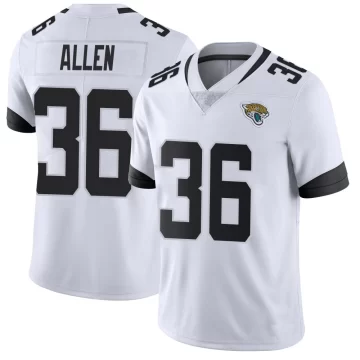 Men's Jacksonville Jaguars ＃36 LeQuint Allen White Limited Vapor Untouchable Jersey