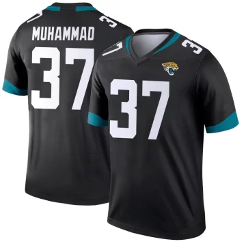 Men's Jacksonville Jaguars ＃37 Jabbar Muhammad Black Legend Jersey