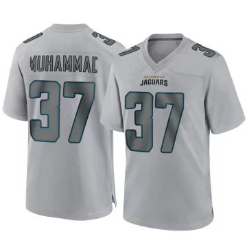 Men's Jacksonville Jaguars ＃37 Jabbar Muhammad Gray Game Atmosphere Fashion Jersey