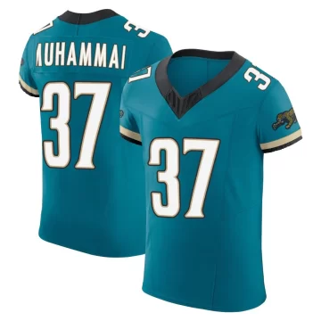 Men's Jacksonville Jaguars ＃37 Jabbar Muhammad Teal Elite Prowler Throwback Vapor F.U.S.E. Jersey