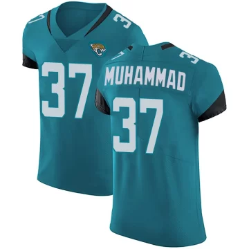 Men's Jacksonville Jaguars ＃37 Jabbar Muhammad Teal Elite Vapor Untouchable Alternate Jersey