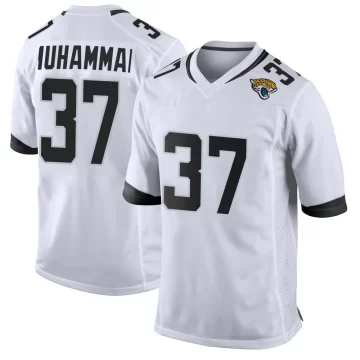 Men's Jacksonville Jaguars ＃37 Jabbar Muhammad White Game Jersey