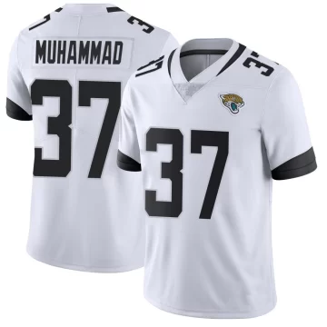 Men's Jacksonville Jaguars ＃37 Jabbar Muhammad White Limited Vapor Untouchable Jersey