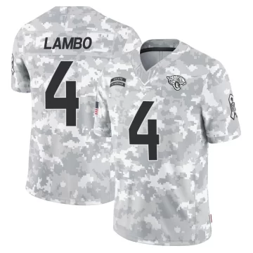 Men's Jacksonville Jaguars ＃4 Josh Lambo Arctic Camo Limited 2024 Salute to Service Jersey