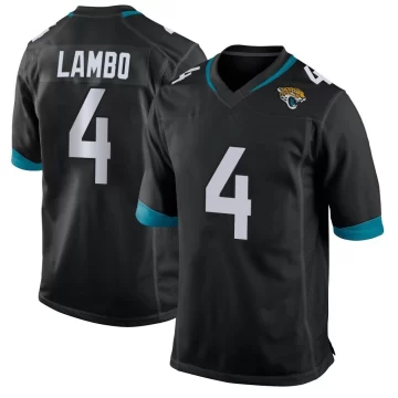 Men's Jacksonville Jaguars ＃4 Josh Lambo Black Game Alternate Jersey