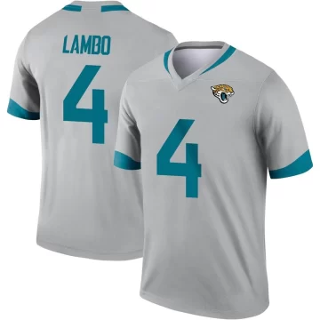 Men's Jacksonville Jaguars ＃4 Josh Lambo Legend Silver Inverted Jersey