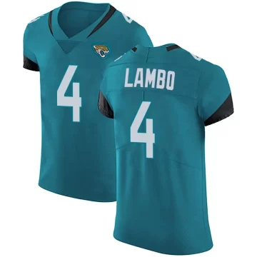 Men's Jacksonville Jaguars ＃4 Josh Lambo Teal Elite Team Color Vapor Untouchable Team Color Jersey