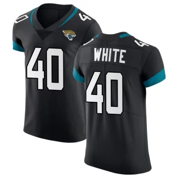 Men's Jacksonville Jaguars ＃40 Aydan White Black Elite Vapor Untouchable Jersey