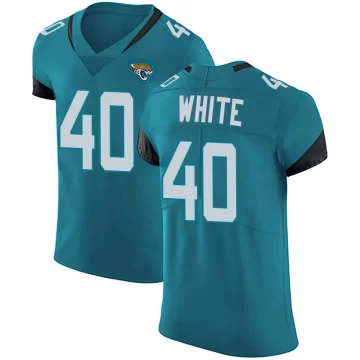 Men's Jacksonville Jaguars ＃40 Aydan White Teal Elite Vapor Untouchable Alternate Jersey