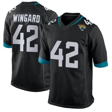 Men's Jacksonville Jaguars ＃42 Andrew Wingard Black Game Jersey