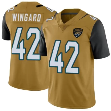 Men's Jacksonville Jaguars ＃42 Andrew Wingard Gold Limited Color Rush Vapor Untouchable Jersey