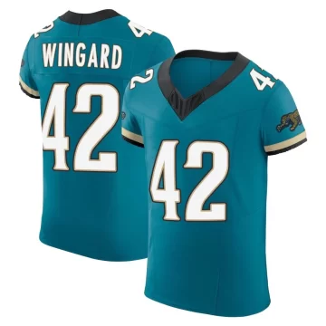 Men's Jacksonville Jaguars ＃42 Andrew Wingard Teal Elite Prowler Throwback Vapor F.U.S.E. Jersey