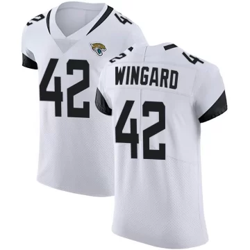 Men's Jacksonville Jaguars ＃42 Andrew Wingard White Elite Vapor Untouchable Road Jersey