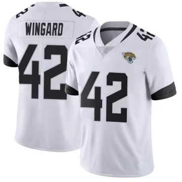 Men's Jacksonville Jaguars ＃42 Andrew Wingard White Limited Vapor Untouchable Jersey