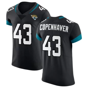 Men's Jacksonville Jaguars ＃43 John Copenhaver Black Elite Vapor Untouchable Jersey