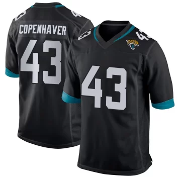 Men's Jacksonville Jaguars ＃43 John Copenhaver Black Game Jersey