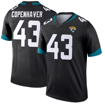 Men's Jacksonville Jaguars ＃43 John Copenhaver Black Legend Jersey
