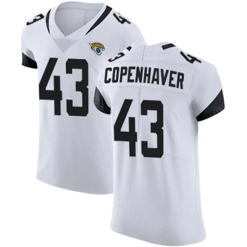 Men's Jacksonville Jaguars ＃43 John Copenhaver White Elite Vapor Untouchable Road Jersey