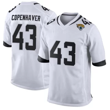 Men's Jacksonville Jaguars ＃43 John Copenhaver White Game Jersey