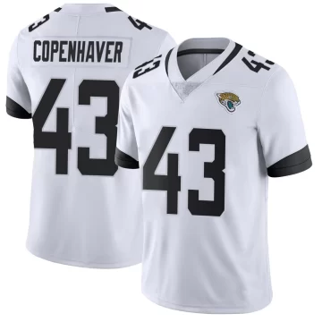 Men's Jacksonville Jaguars ＃43 John Copenhaver White Limited Vapor Untouchable Jersey
