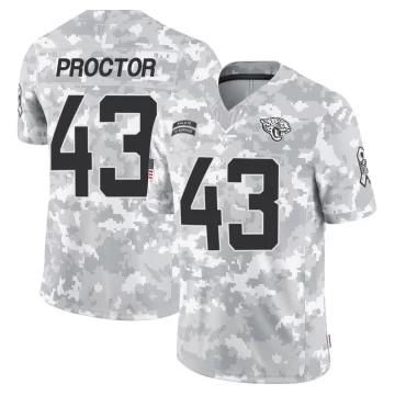 Men's Jacksonville Jaguars ＃43 Josh Proctor Arctic Camo Limited 2024 Salute to Service Jersey