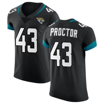 Men's Jacksonville Jaguars ＃43 Josh Proctor Black Elite Vapor Untouchable Jersey