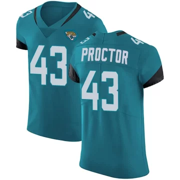Men's Jacksonville Jaguars ＃43 Josh Proctor Teal Elite Vapor Untouchable Alternate Jersey