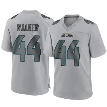 Men's Jacksonville Jaguars ＃44 Travon Walker Gray Game Atmosphere Fashion Jersey