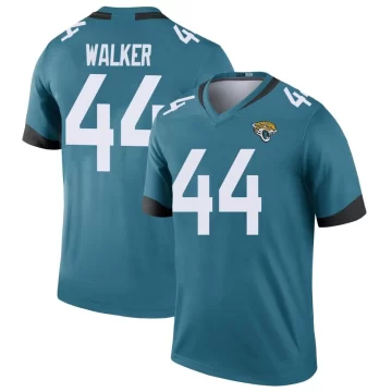 Men's Jacksonville Jaguars ＃44 Travon Walker Teal Legend Color Rush Jersey