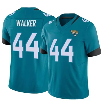 Men's Jacksonville Jaguars ＃44 Travon Walker Teal Limited Vapor F.U.S.E. Jersey