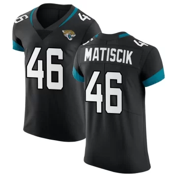 Men's Jacksonville Jaguars ＃46 Ross Matiscik Black Elite Vapor Untouchable Jersey