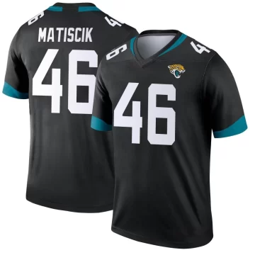 Men's Jacksonville Jaguars ＃46 Ross Matiscik Black Legend Jersey