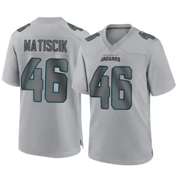Men's Jacksonville Jaguars ＃46 Ross Matiscik Gray Game Atmosphere Fashion Jersey