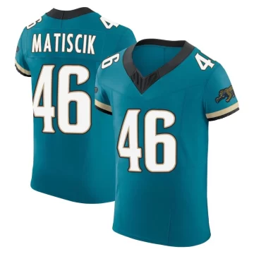 Men's Jacksonville Jaguars ＃46 Ross Matiscik Teal Elite Prowler Throwback Vapor F.U.S.E. Jersey