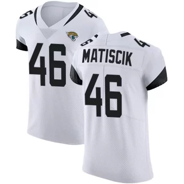 Men's Jacksonville Jaguars ＃46 Ross Matiscik White Elite Vapor Untouchable Road Jersey