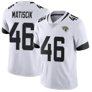 Men's Jacksonville Jaguars ＃46 Ross Matiscik White Limited Vapor Untouchable Jersey