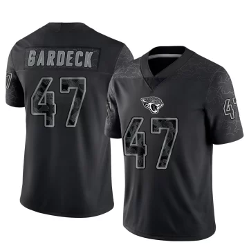 Men's Jacksonville Jaguars ＃47 Dennis Gardeck Black Limited Reflective Jersey
